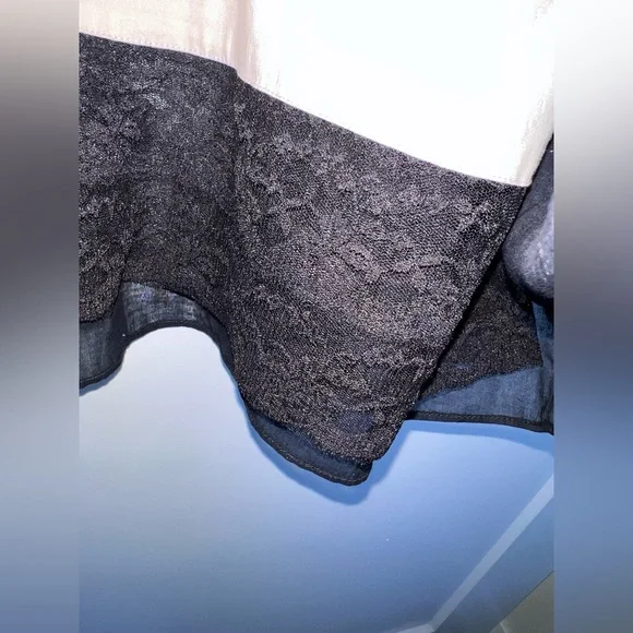 ODILLE Anthropologie black empire waist cotton dress, size 8 - Picture 5 of 10